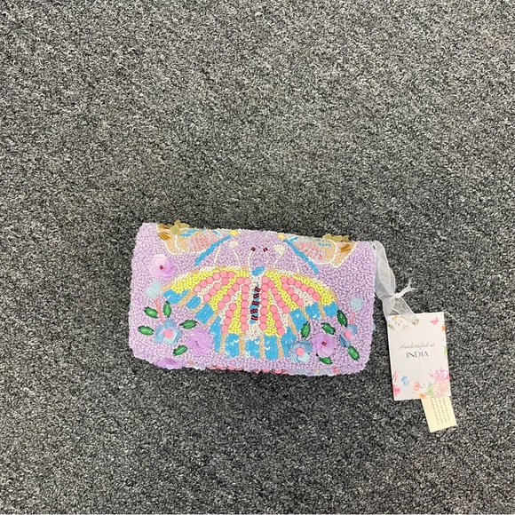 Beaded Purple Butterfly Crossbody Bag- TikTok Viral - Picture 3 of 6